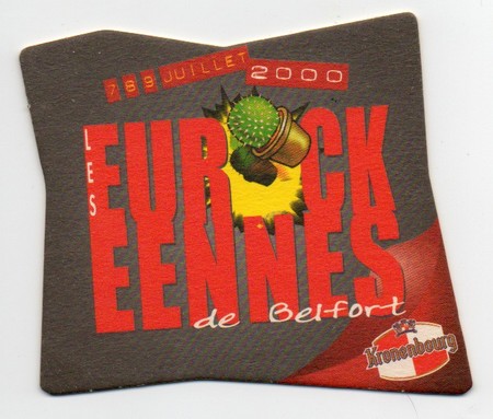 photo du sous-bock les eurockeennes de Belfort 2000